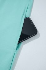 Mint Green Frilled Trim Crewneck Loose Fit Mini Dress - Image 12