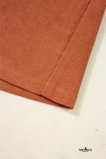 Gold Flame Corduroy Embroidered Patch Pocket Sleeveless Mini Dress - Image 9