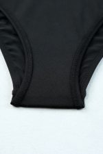 Black Leopard Print Spaghetti Strap Padded Wireless Bikini Set - Image 15