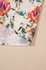 Rose Floral Ethnic Print Ruffle Mini Dress - Image 12